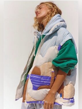 Free People FP Movement In a Bubble Conversational Quilted Vest